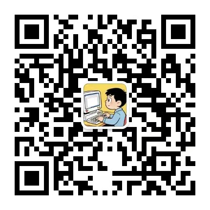 微信公众号二维码，黑色方块组成的正方形二维码图案，边长约200像素，周围有白色边框，二维码下方显示公众号名称，整体呈现在浅灰色背景上